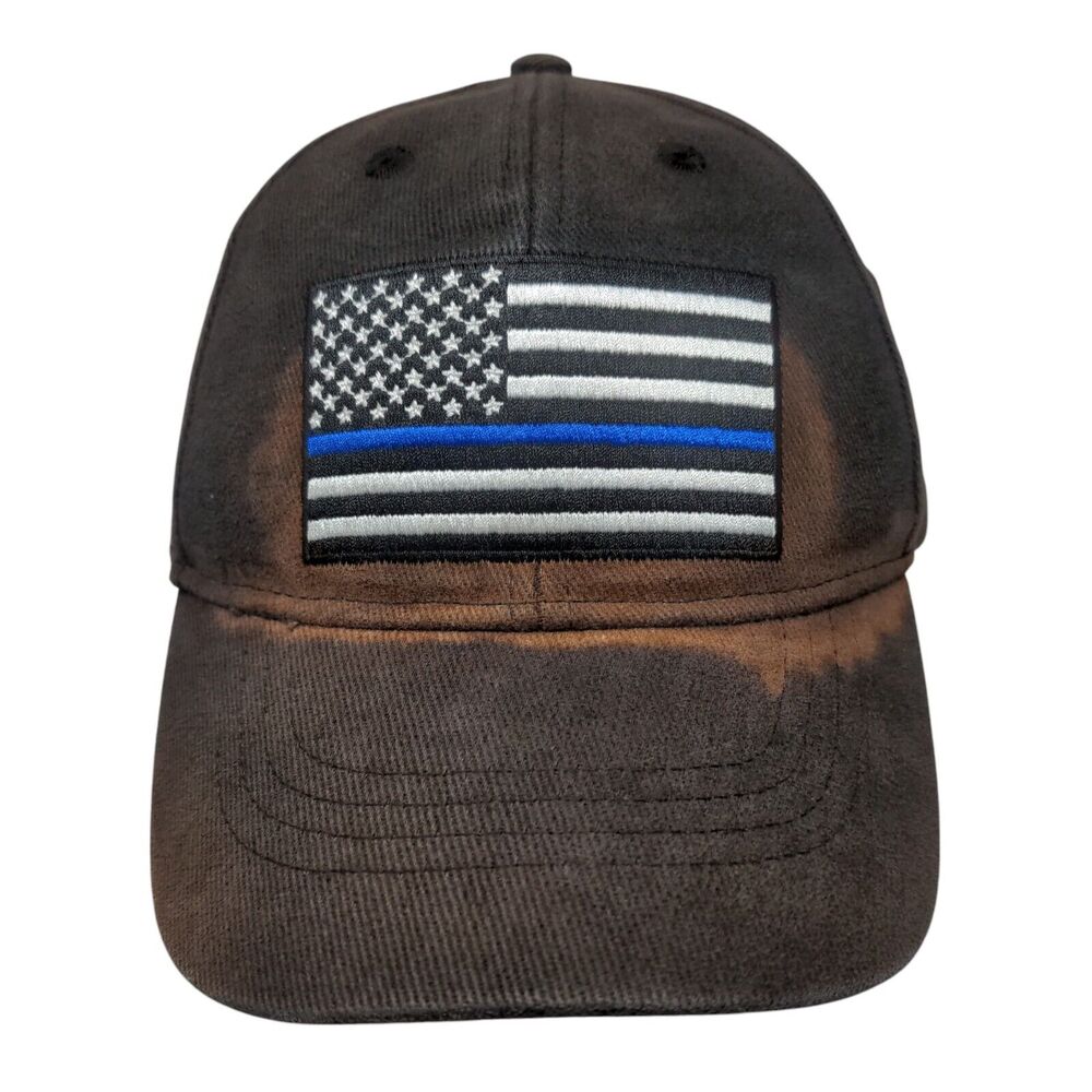 American Flag Honor Heroism Slideback Hat Black OSFA Patriotic Eagle Emblems